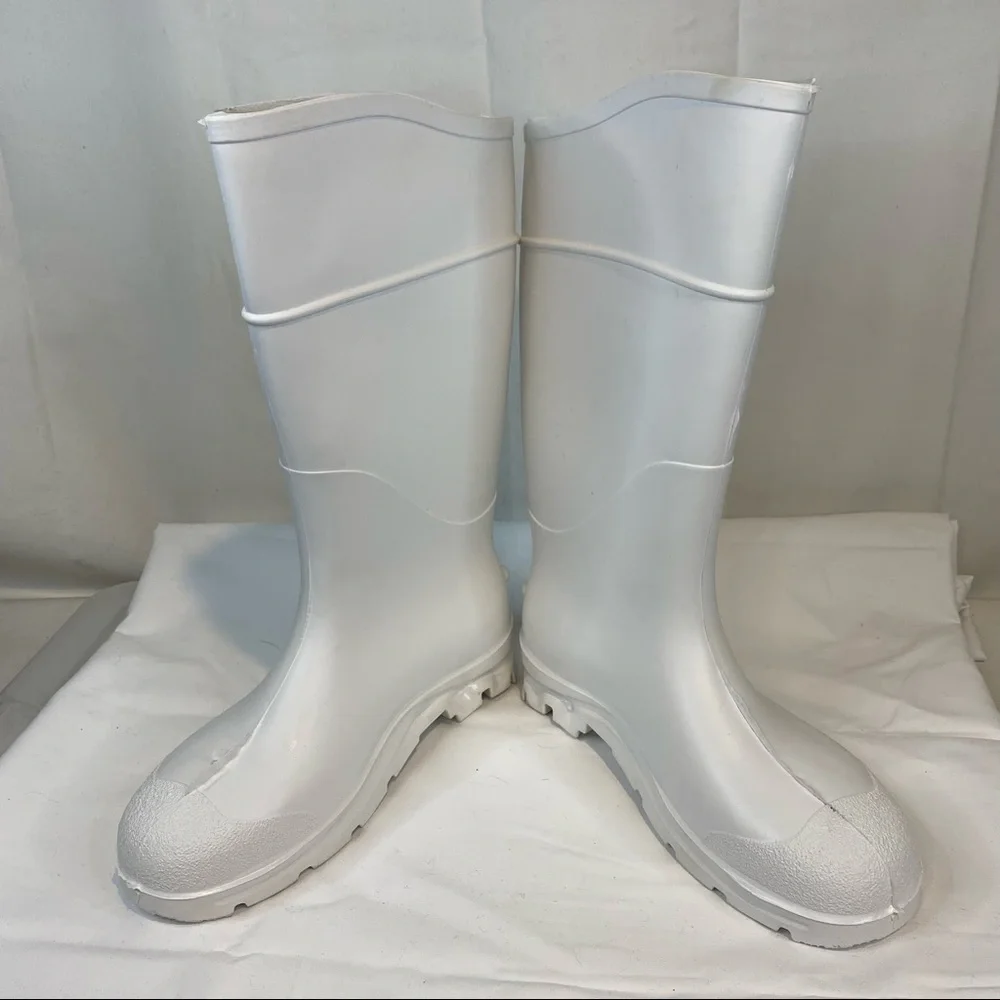 DIKEN Women’s Size 9 Men’s Size 7 Boots Rubber Waterproof White SERVUS NWT